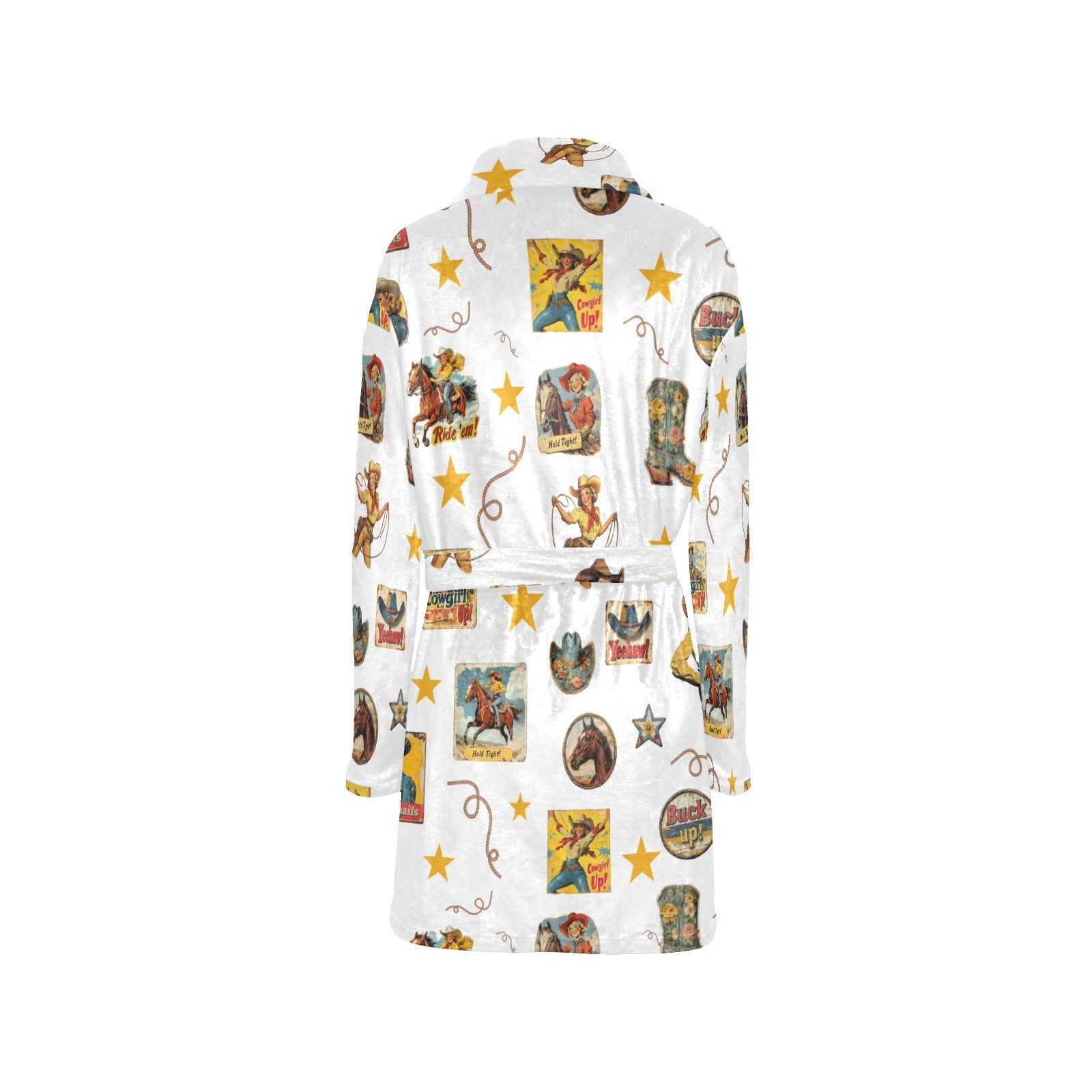 Baha Ranch Vintage Cowgirl Collage Women's Western Bath Robe by Baha Ranch Western Wear - product image 4