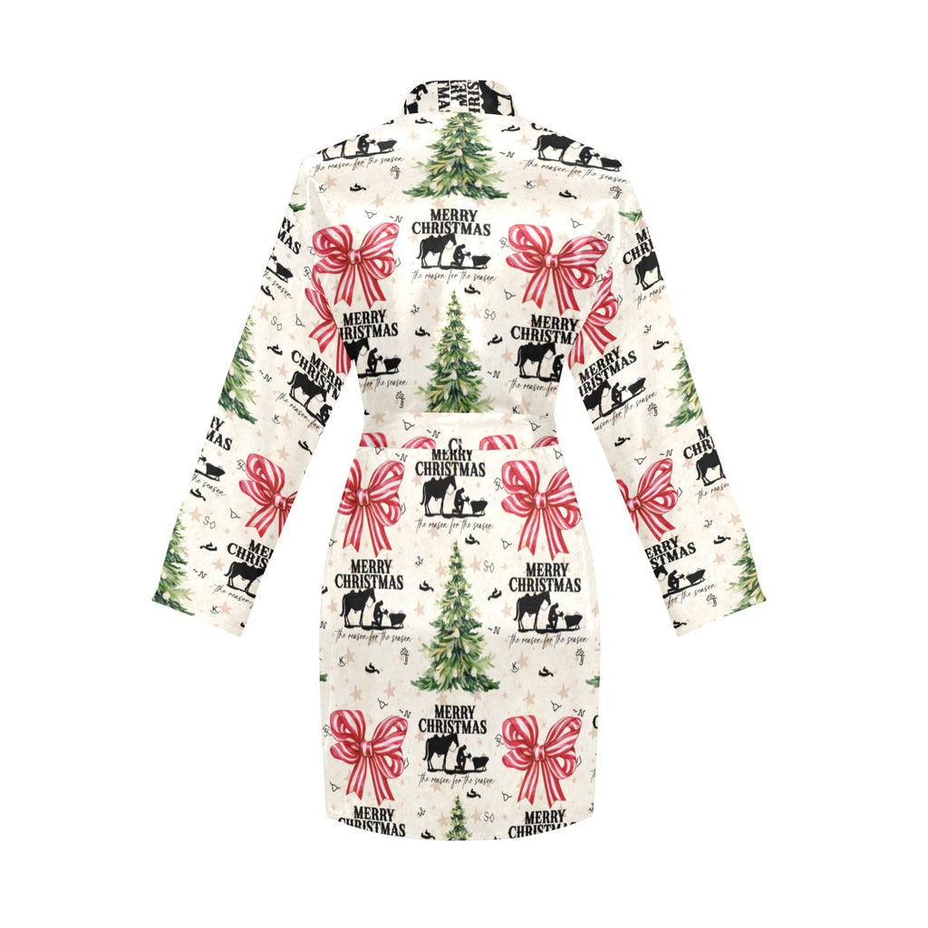 Baha Ranch Praying Cowboy Christmas Western Cowgirl Satin Robe by Baha Ranch Western Wear - product image 4