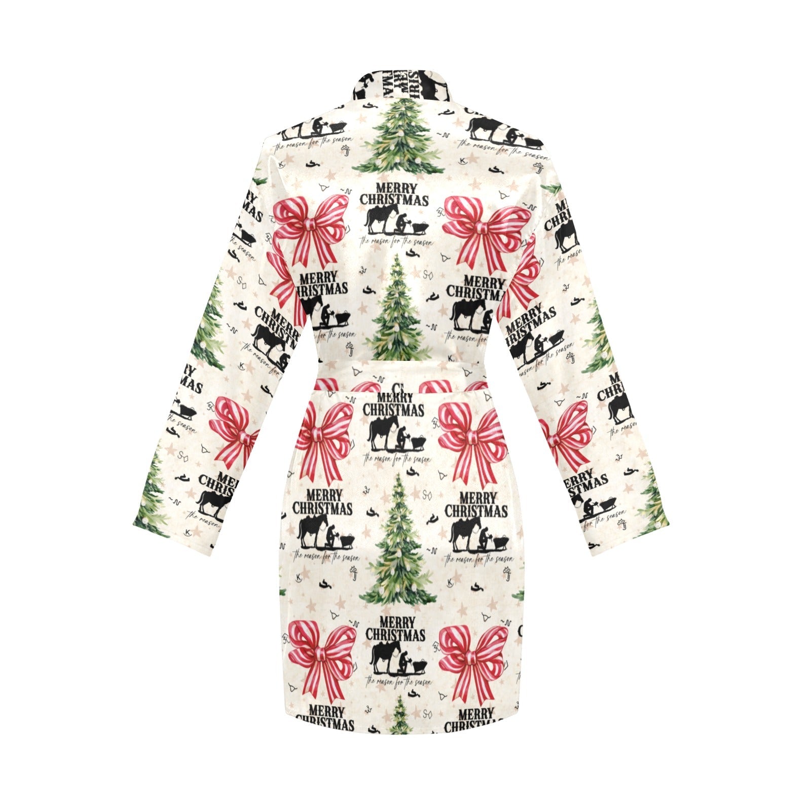 Baha Ranch Praying Cowboy Christmas Western Cowgirl Satin Robe by Baha Ranch Western Wear - product image 4