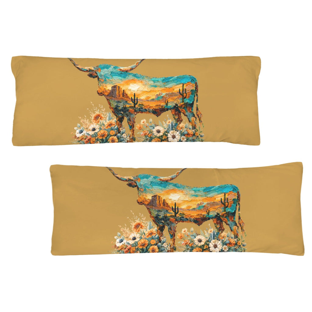 Baha Ranch Floral Longhorn Body Pillow Made in America by Baha Ranch Western Wear - product image 3
