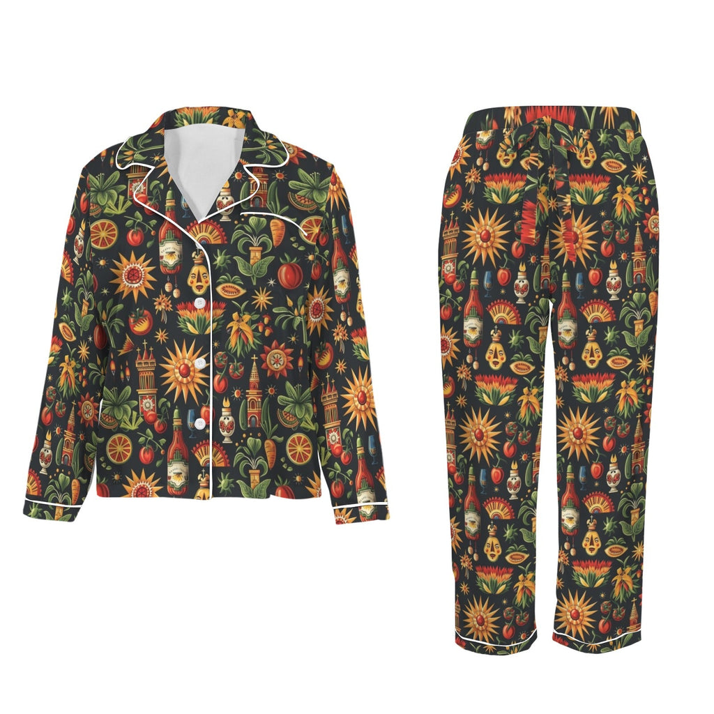 Baha Ranch Colores De Mexico - Mexican Culture Satin Pajamas by Baha Ranch Western Wear - product image 5