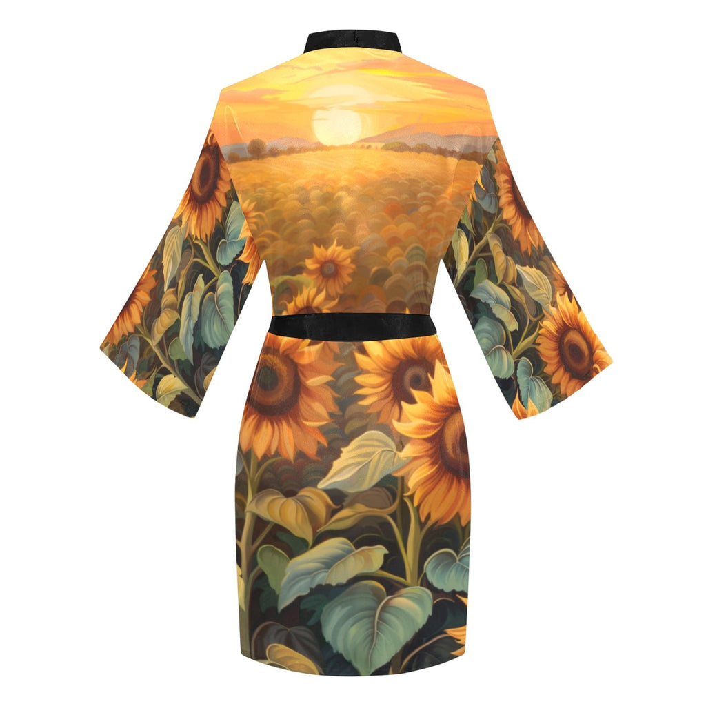Baha Ranch Sunflower Field Women's Lounge Kimono Robe by Baha Ranch Western Wear - product image 4