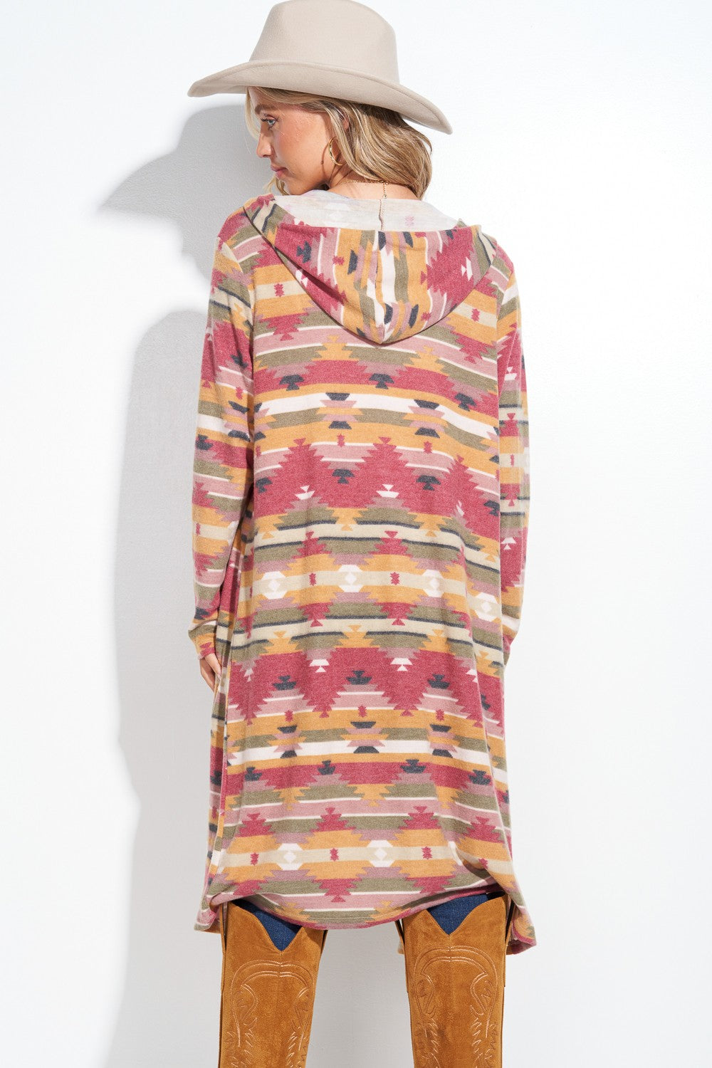 Aztec Hooded Cardigan Made in America by Baha Ranch Western Wear - product image 2