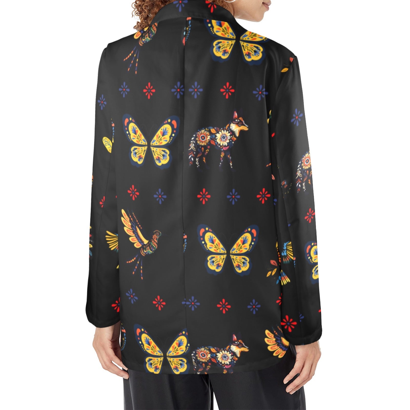 Baha Ranch Colores de Mexico Mexican Talavera Animals Floral Women's Blazer by Baha Ranch Western Wear - product image 5