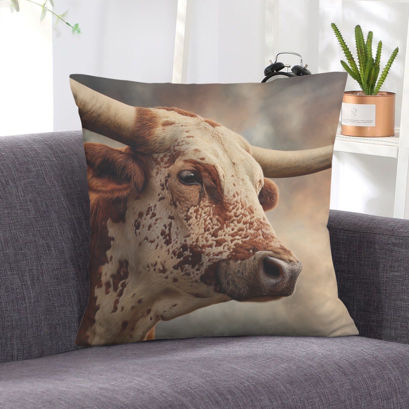Baha Ranch Western Ranch Bull Velvety Soft Pillow Cover Made in America by Baha Ranch Western Wear - product image 6
