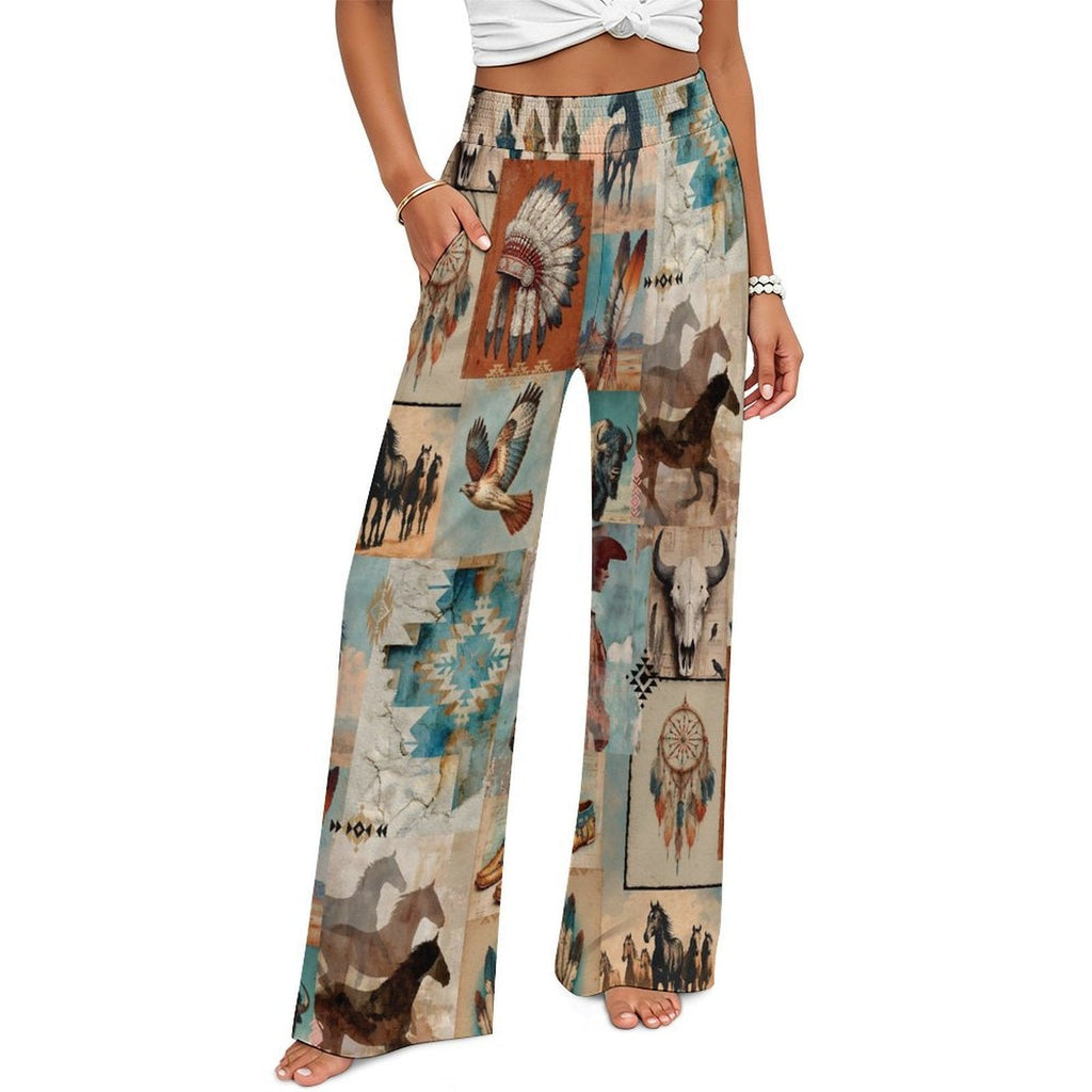 Baha Ranch Bohemian Dreams High Waisted Wide Leg Pants Inclusive Sizing by Baha Ranch Western Wear - product image 3