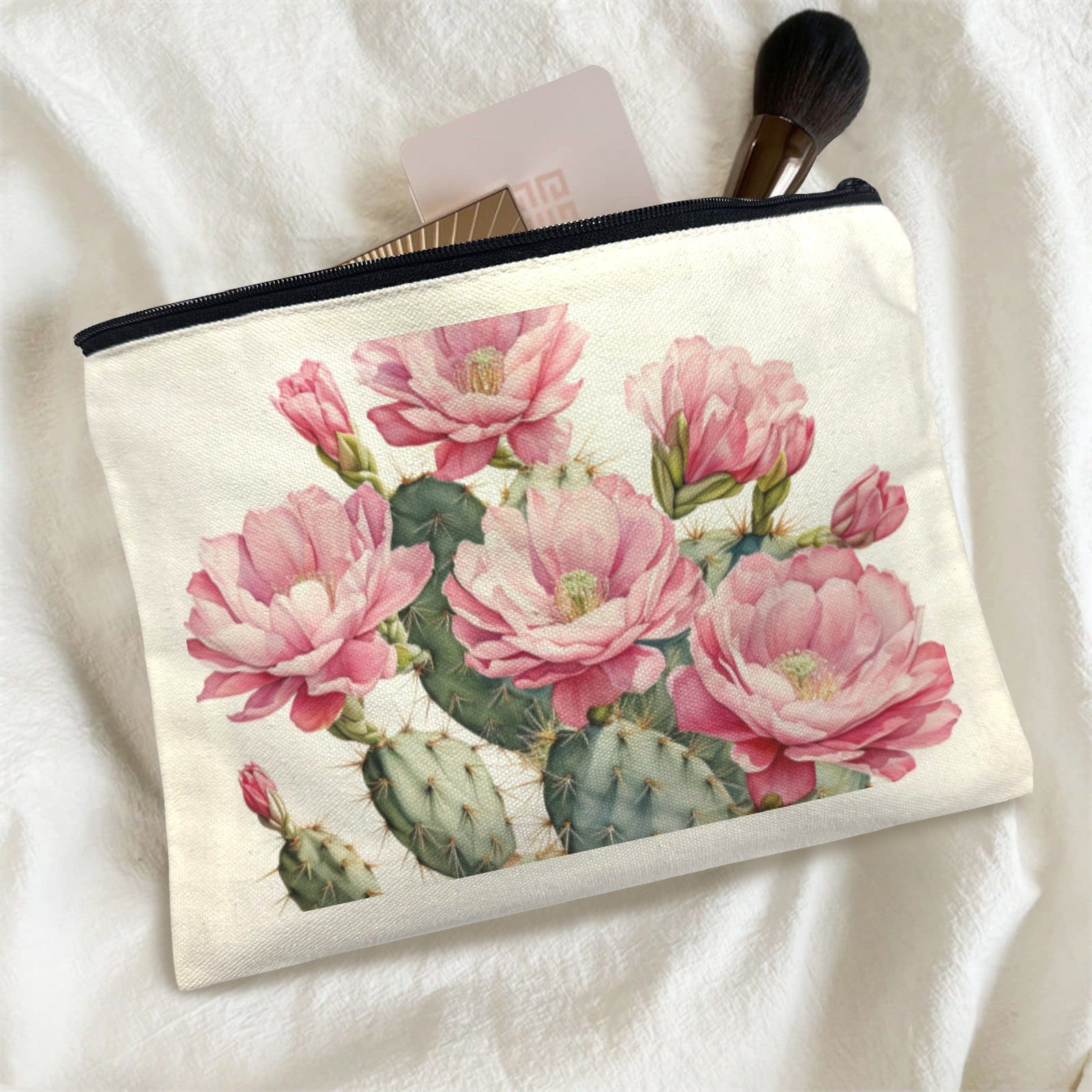 Baha Ranch Cactus Flower Cosmetic Bag Pack of 5 Made in America by Baha Ranch Western Wear