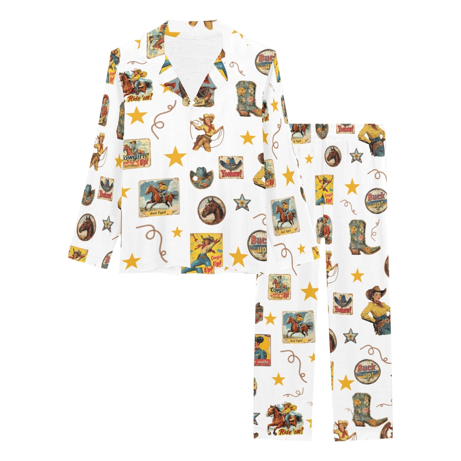 Baha Ranch Vintage Cowgirl Collage Pajama set by Baha Ranch Western Wear - product image 3