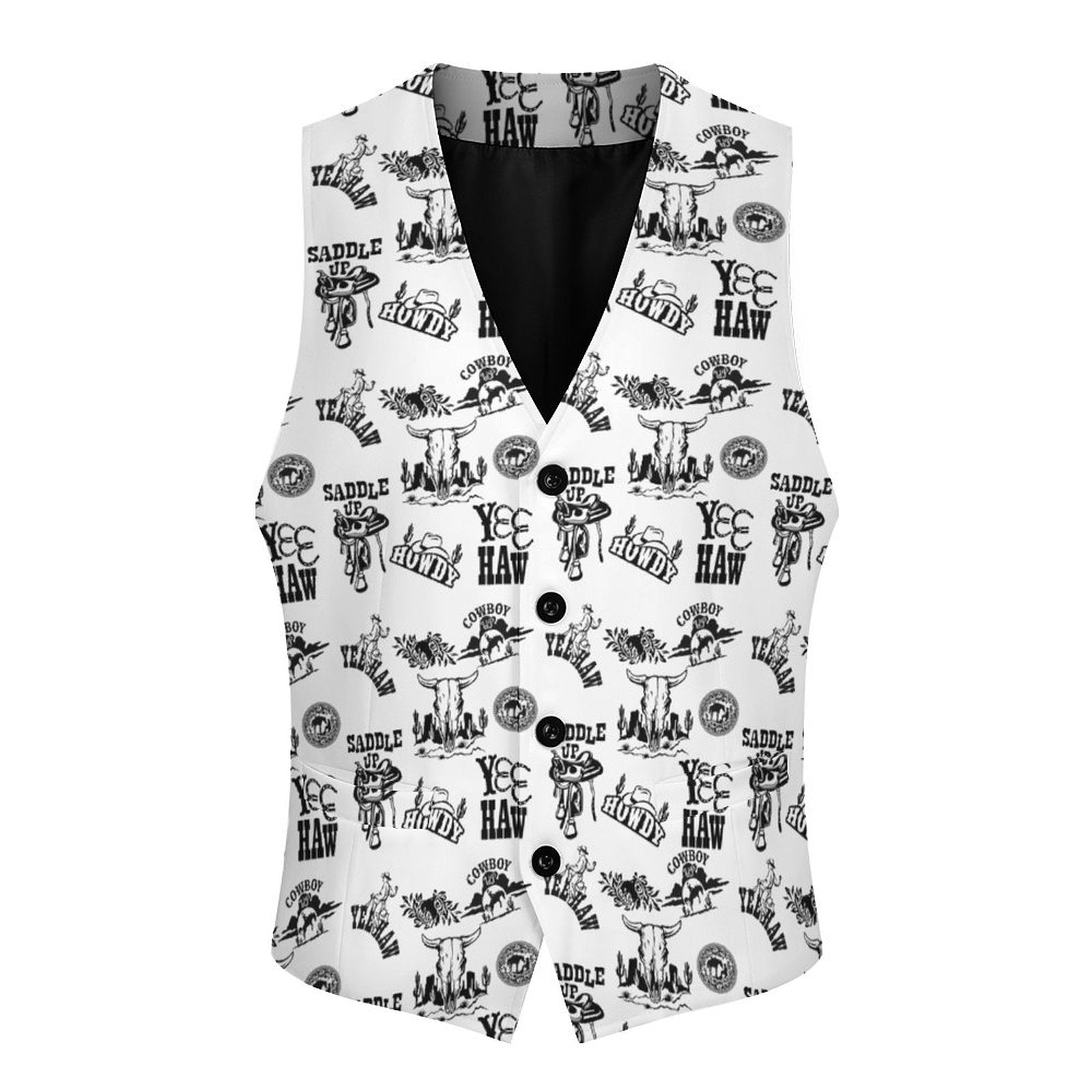 Baha Ranch Cowboy Print Men's Western Vest by Baha Ranch Western Wear - product image 2