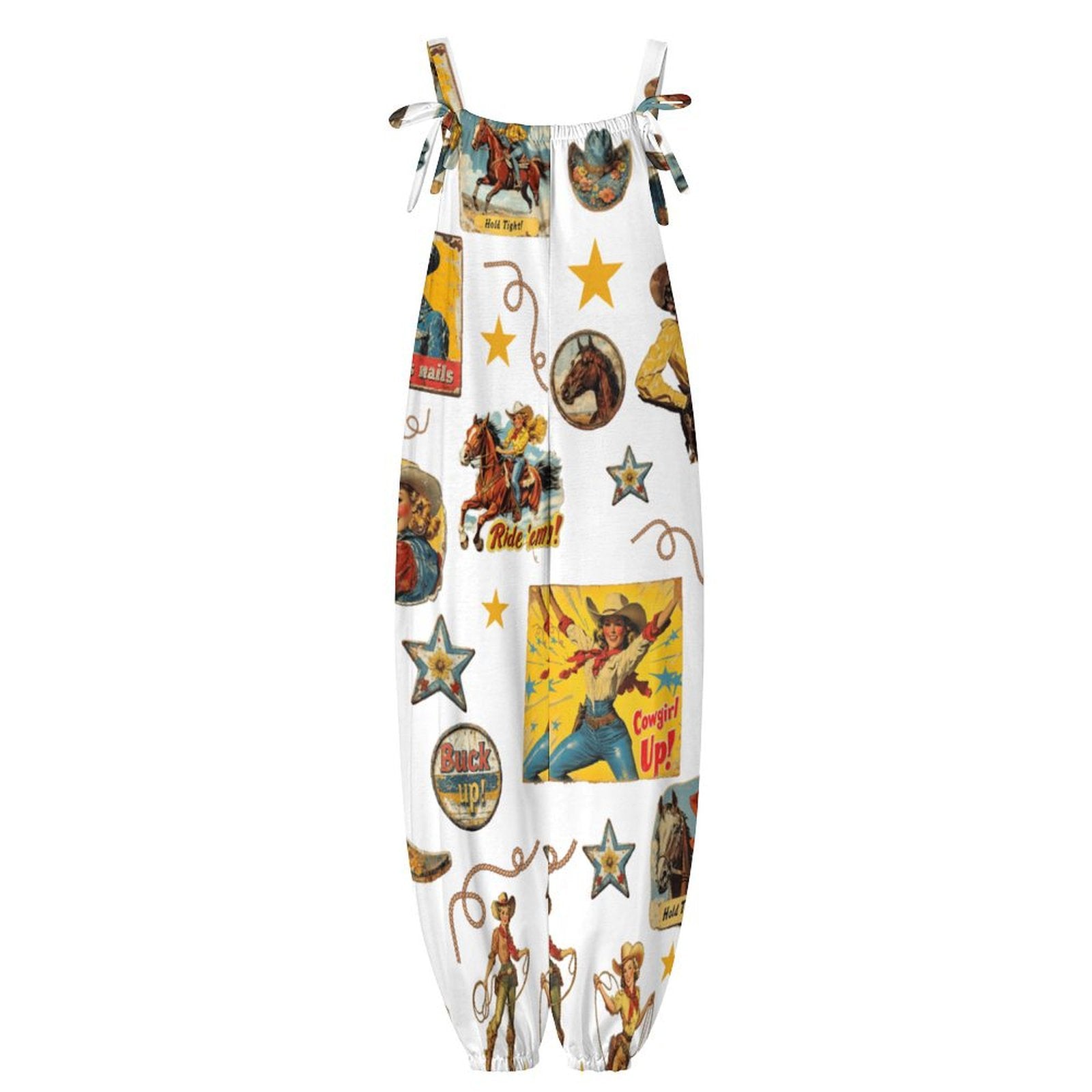 Baha Ranch Vintage Cowgirl Collage Western Overalls Jumpsuit by Baha Ranch Western Wear - product image 4