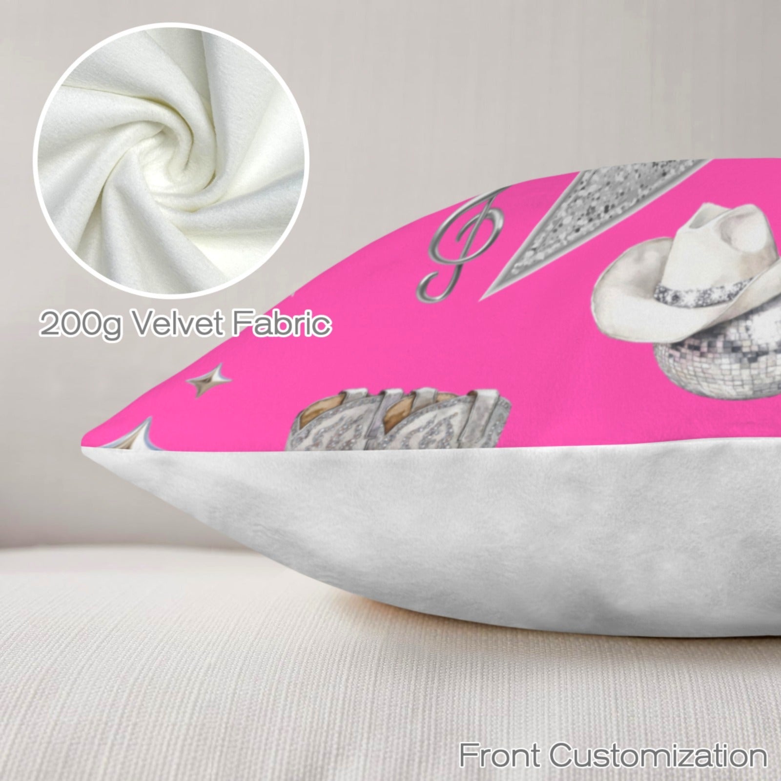 Baha Ranch Pink YEEHAW Velvety Soft Pillow Case Made in America by Baha Ranch Western Wear - product image 4