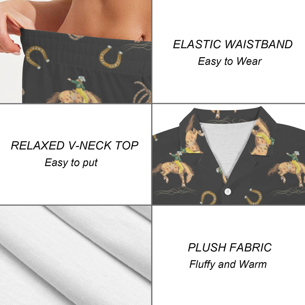 Baha Ranch Rodeo Cowboy Women's Western Short Pajama Set Made in America by Baha Ranch Western Wear - product image 6