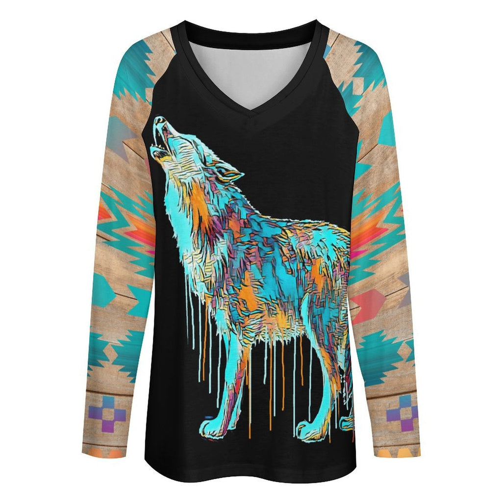 Baha Ranch Western Native Wolf Long Sleeve Tee by Baha Ranch Western Wear - product image 2
