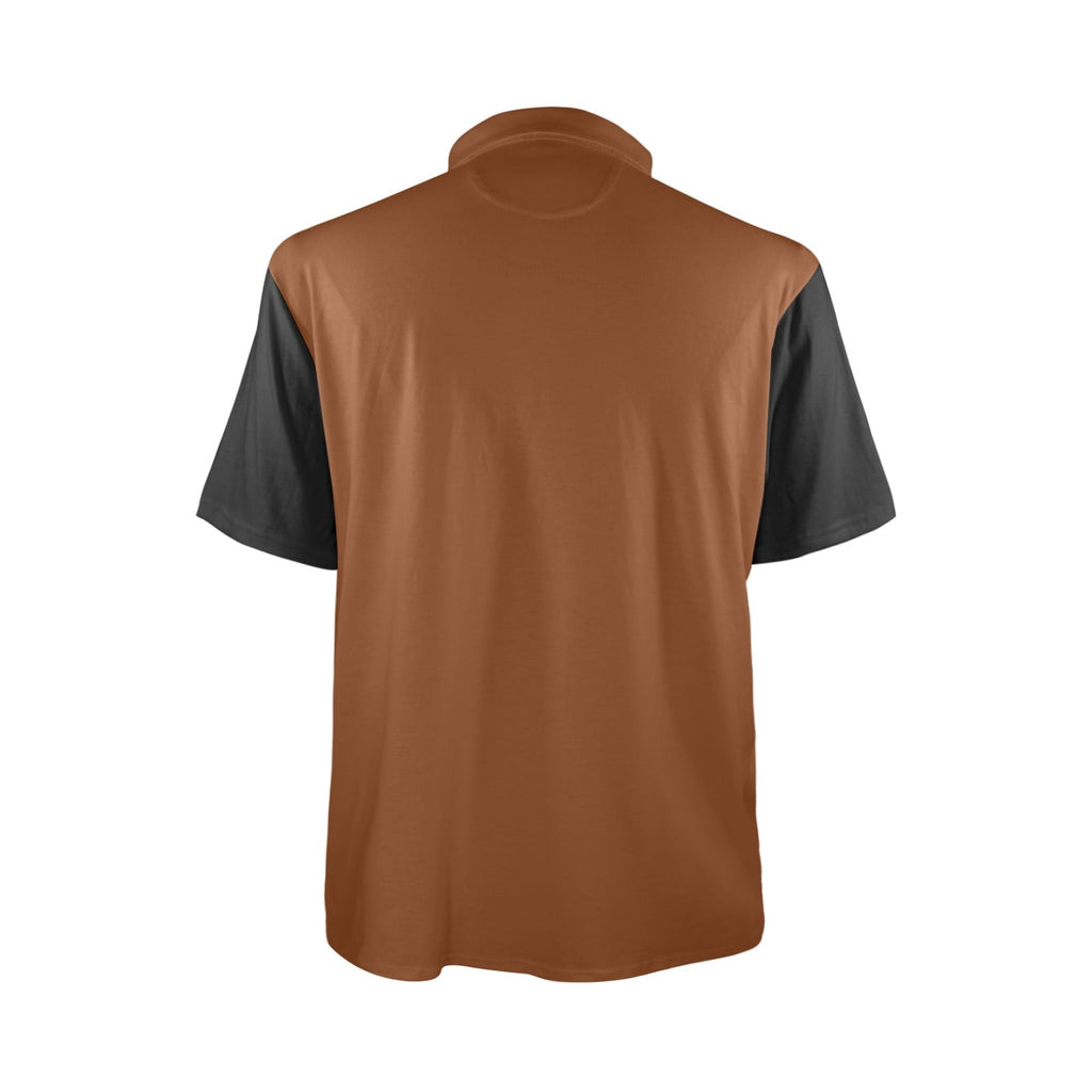 Baha Ranch Brown Aztec Cowboy Western Polo Shirt by Baha Ranch Western Wear - product image 5