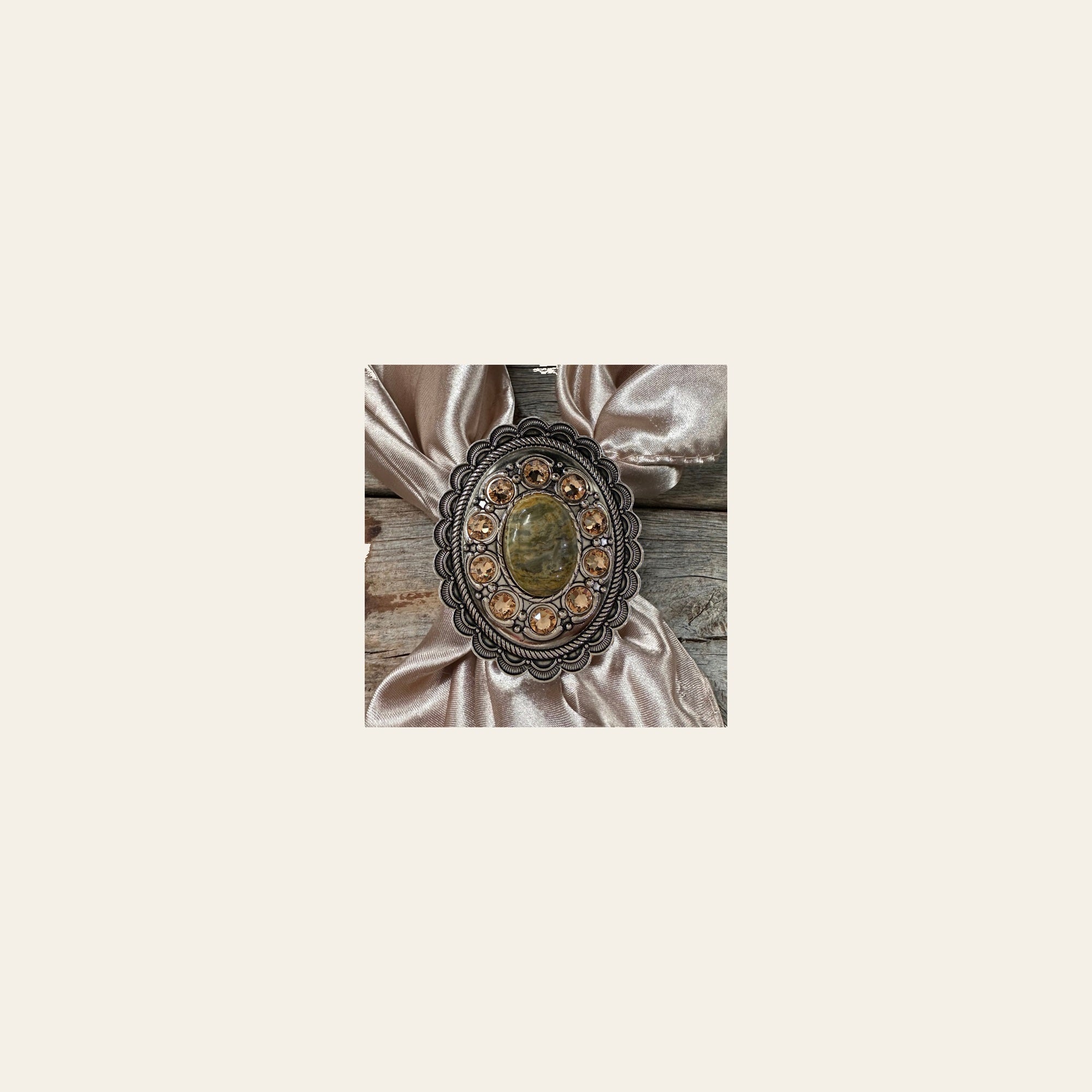 Cabochon and Crystal Wild Rag Slide #WRSCCSGCH