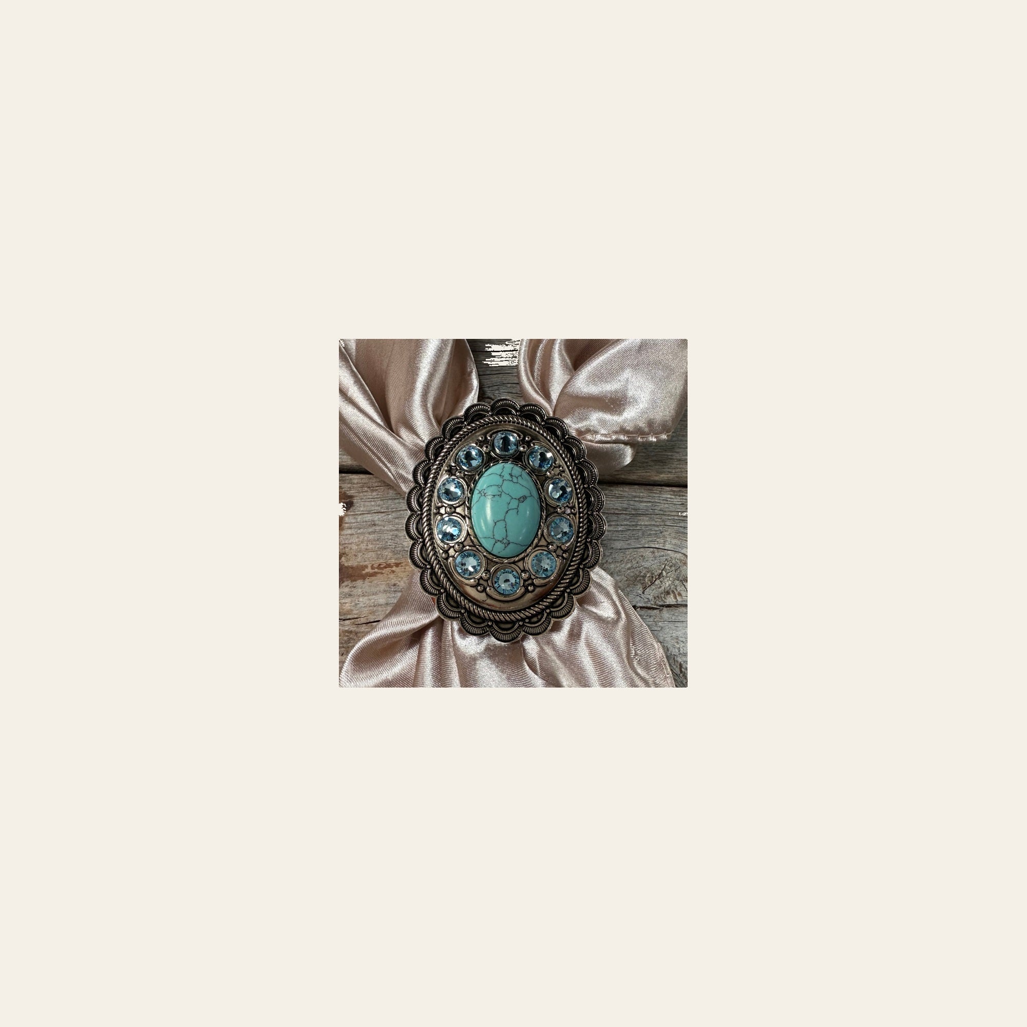 Cabochon and Crystal Wild Rag Slide #WRSCCTQAQ