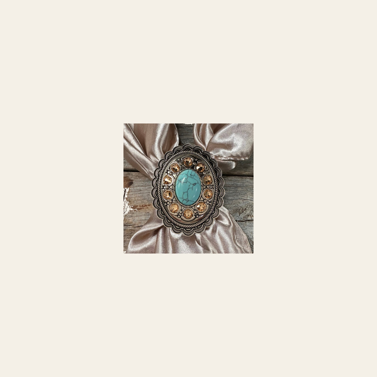 Cabochon and Crystal Wild Rag Slide #WRSCCTQCH