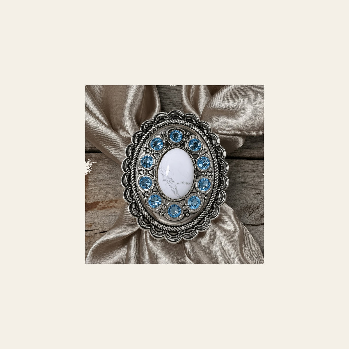 Cabochon and Crystal Wild Rag Slide #WRSCCWTAQ