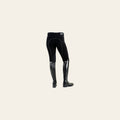 34 Regular Ovation Euro Melange Knee Patch Breech Contrast Stitching Black
