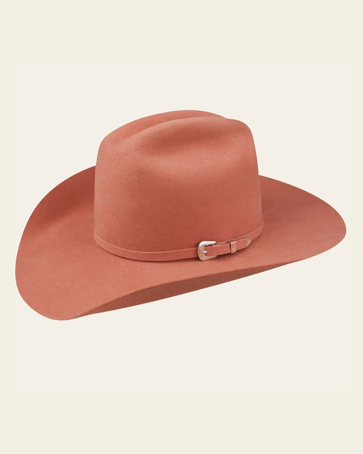 Candied Peach - Bailey's Felt Cowboy Hat on a warm cream background