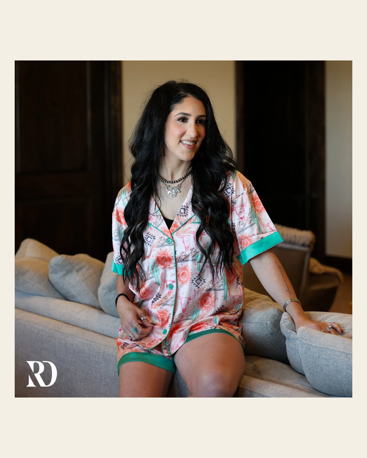 Canyon Rose | Pj Set on a warm cream background