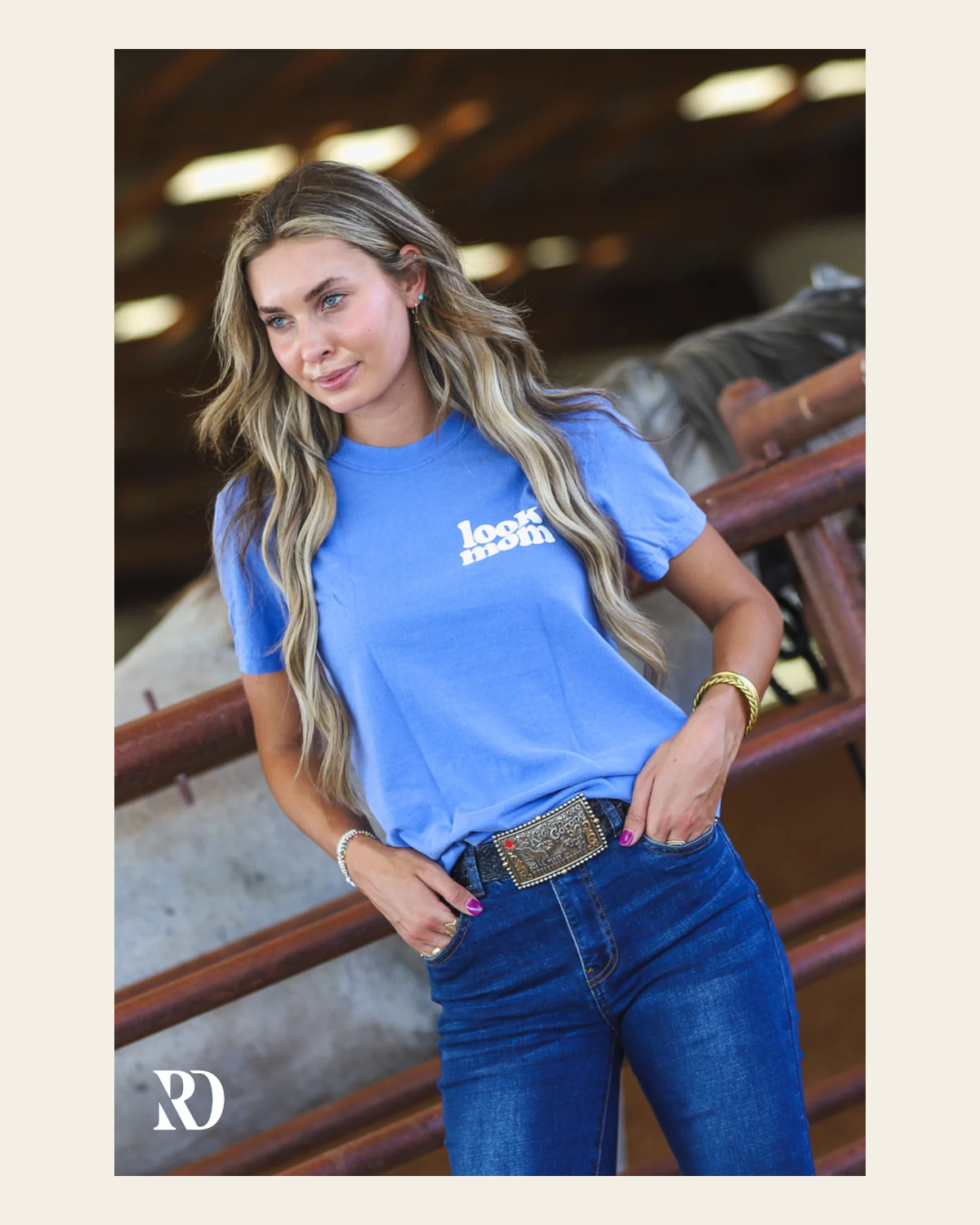Cashin' Checks | Tee on a warm cream background