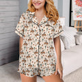 Baha Ranch Rodeo Cowboy Western Satin Ruffle Pajama Set by Baha Ranch Western Wear