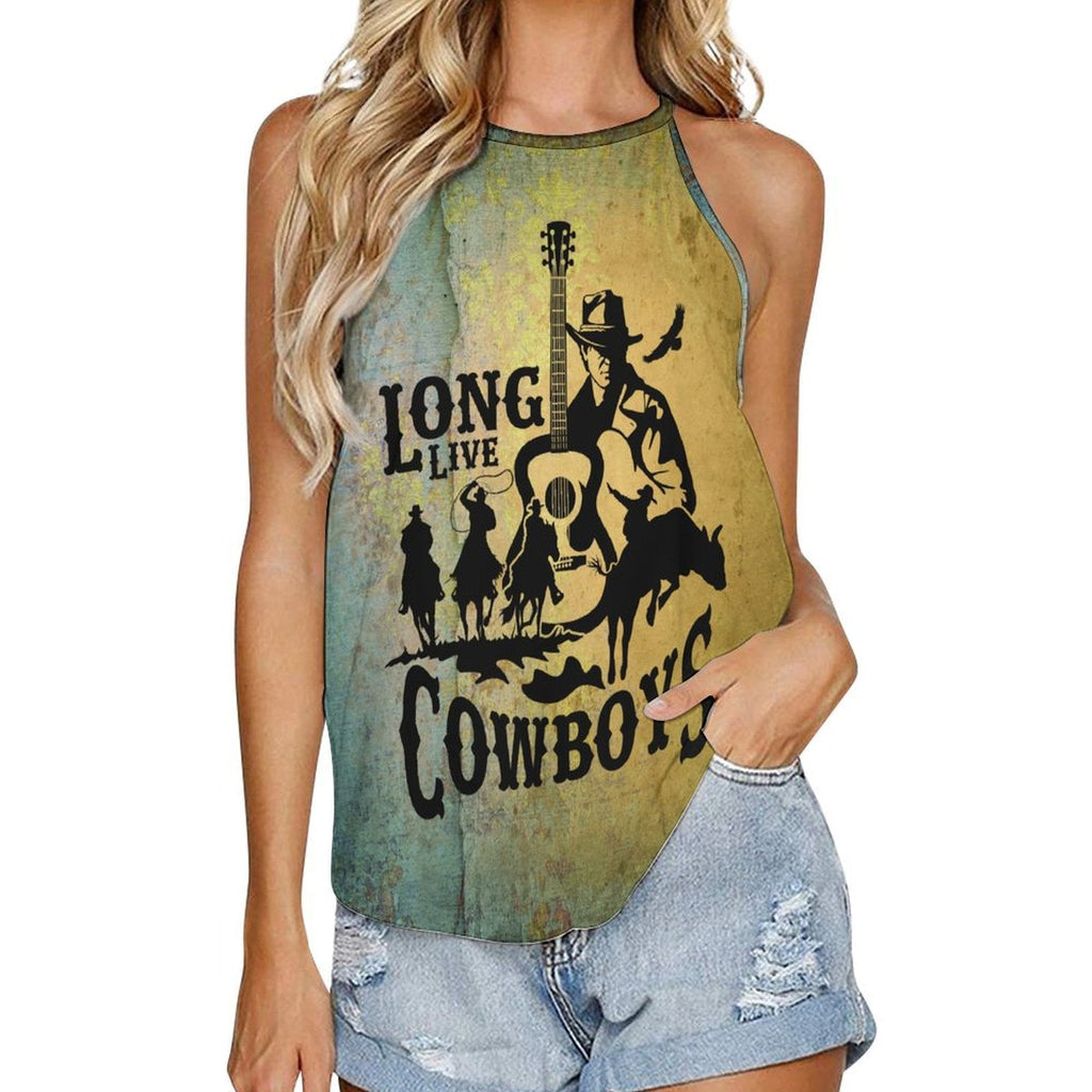 Baha Ranch Cowboys Print Women's Western Tank Top by Baha Ranch Western Wear