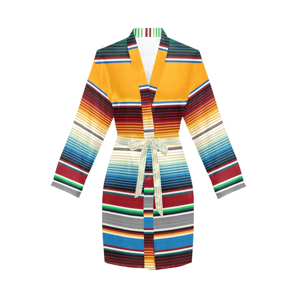 Baha Ranch Mustard Serape Women's Belted Satin Feel Dressing Lounge Robe by Baha Ranch Western Wear - product image 3