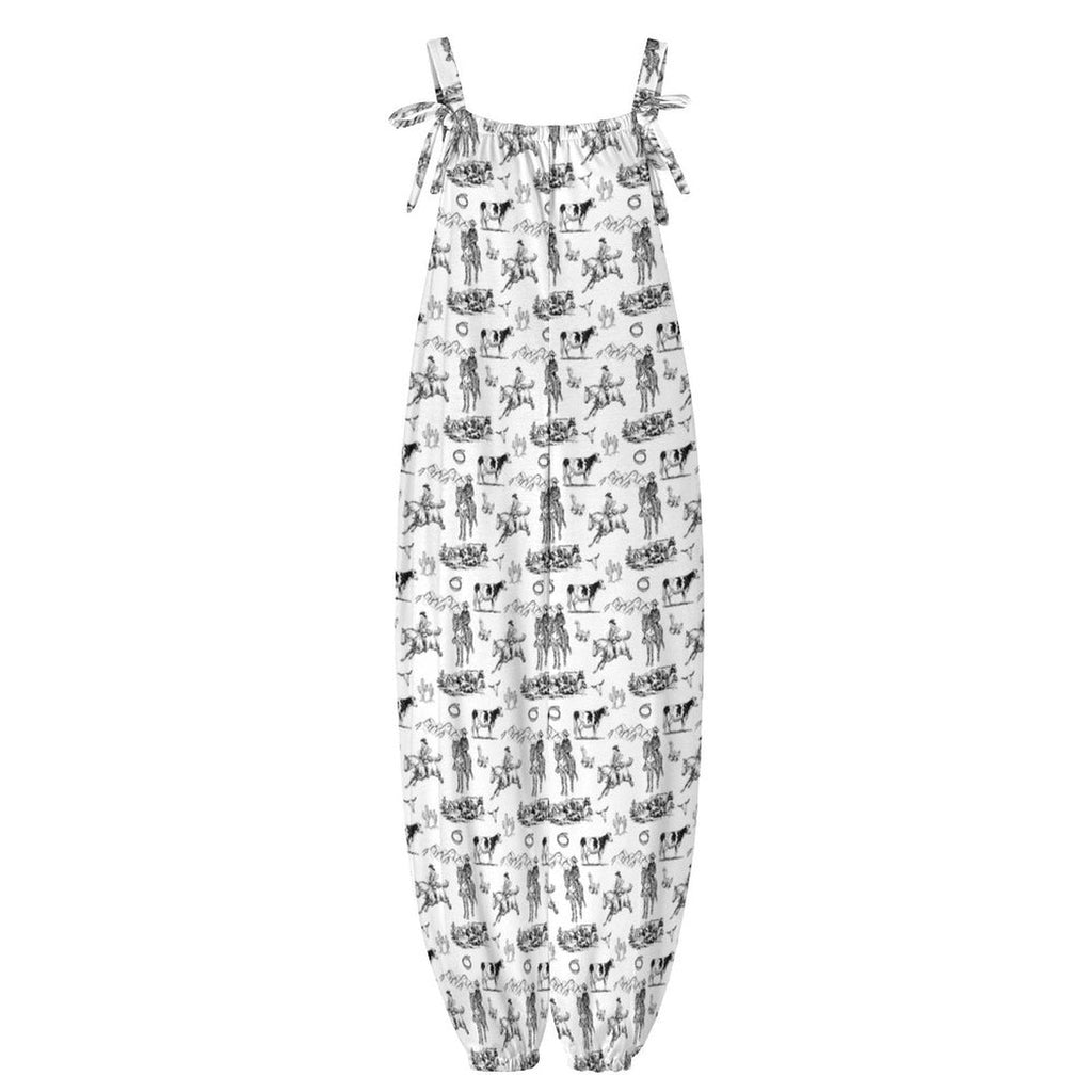 Baha Ranch Ranch Life Overalls Jumpsuit White by Baha Ranch Western Wear - product image 5
