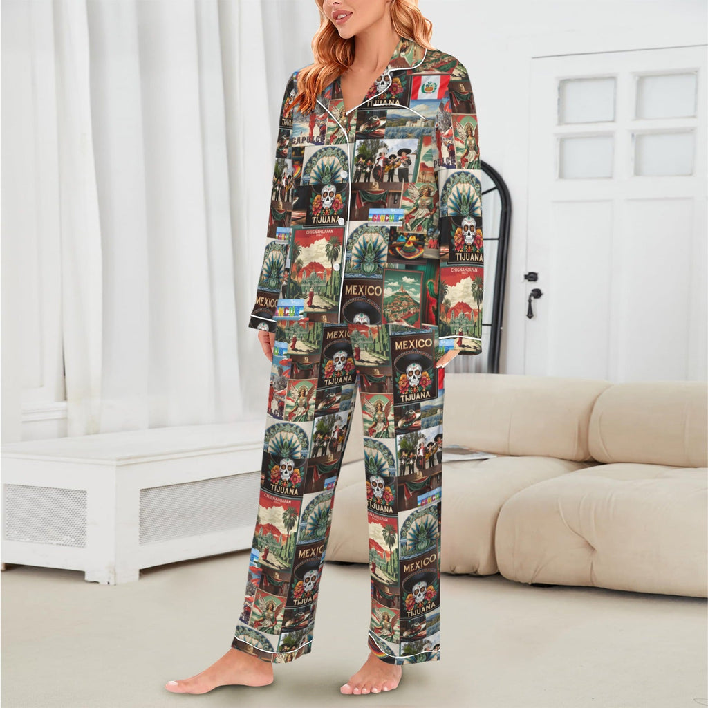 Baha Ranch Colores De Mexico Destination Mexico Satin Pajamas by Baha Ranch Western Wear - product image 2