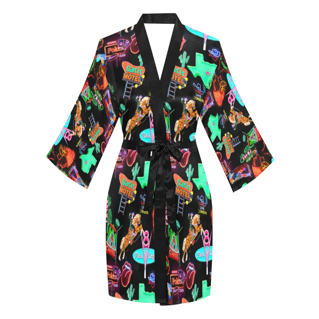 Baha Ranch Vegas Neon Women's Lounge Kimono Robe by Baha Ranch Western Wear - product image 3