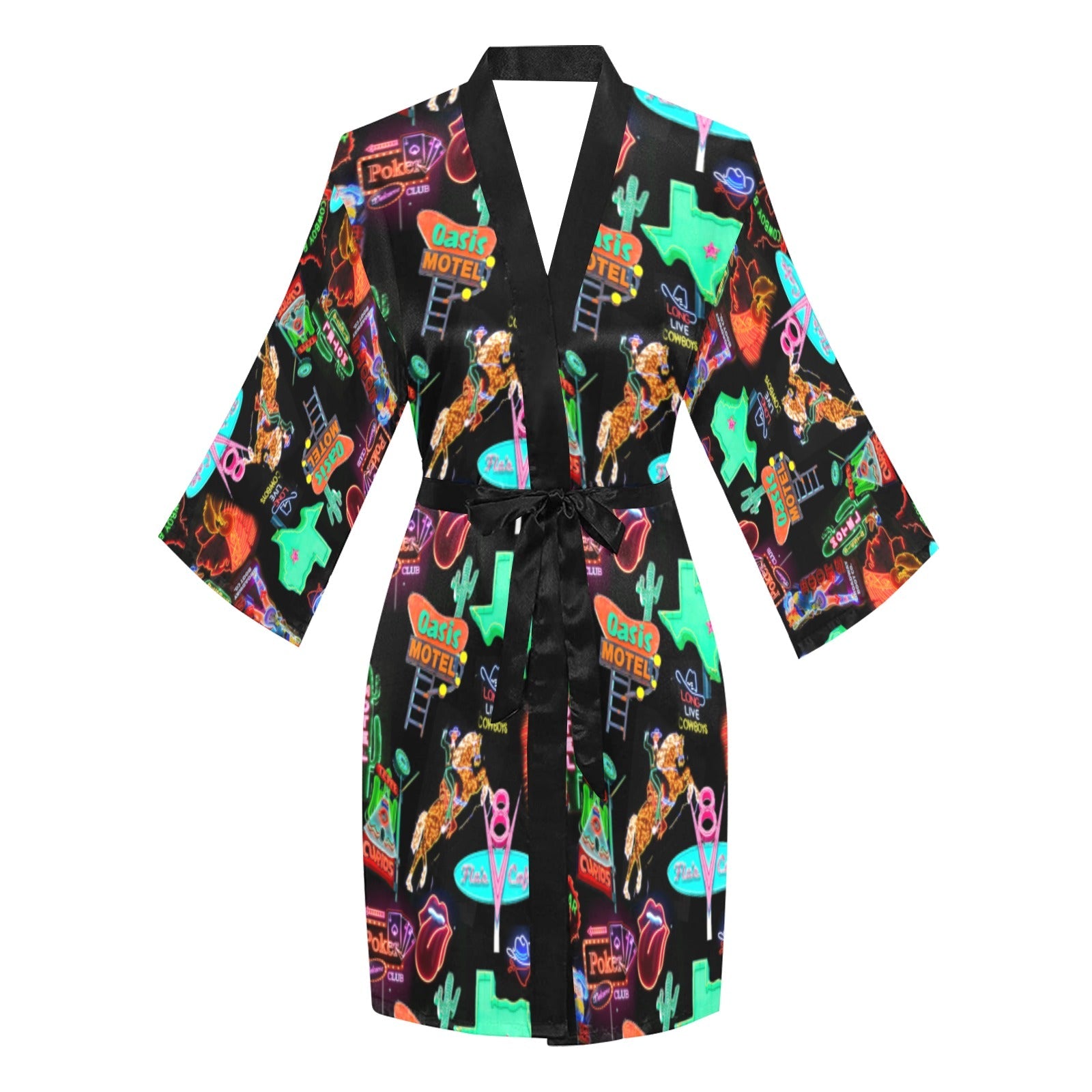 Baha Ranch Vegas Neon Women's Lounge Kimono Robe by Baha Ranch Western Wear - product image 3