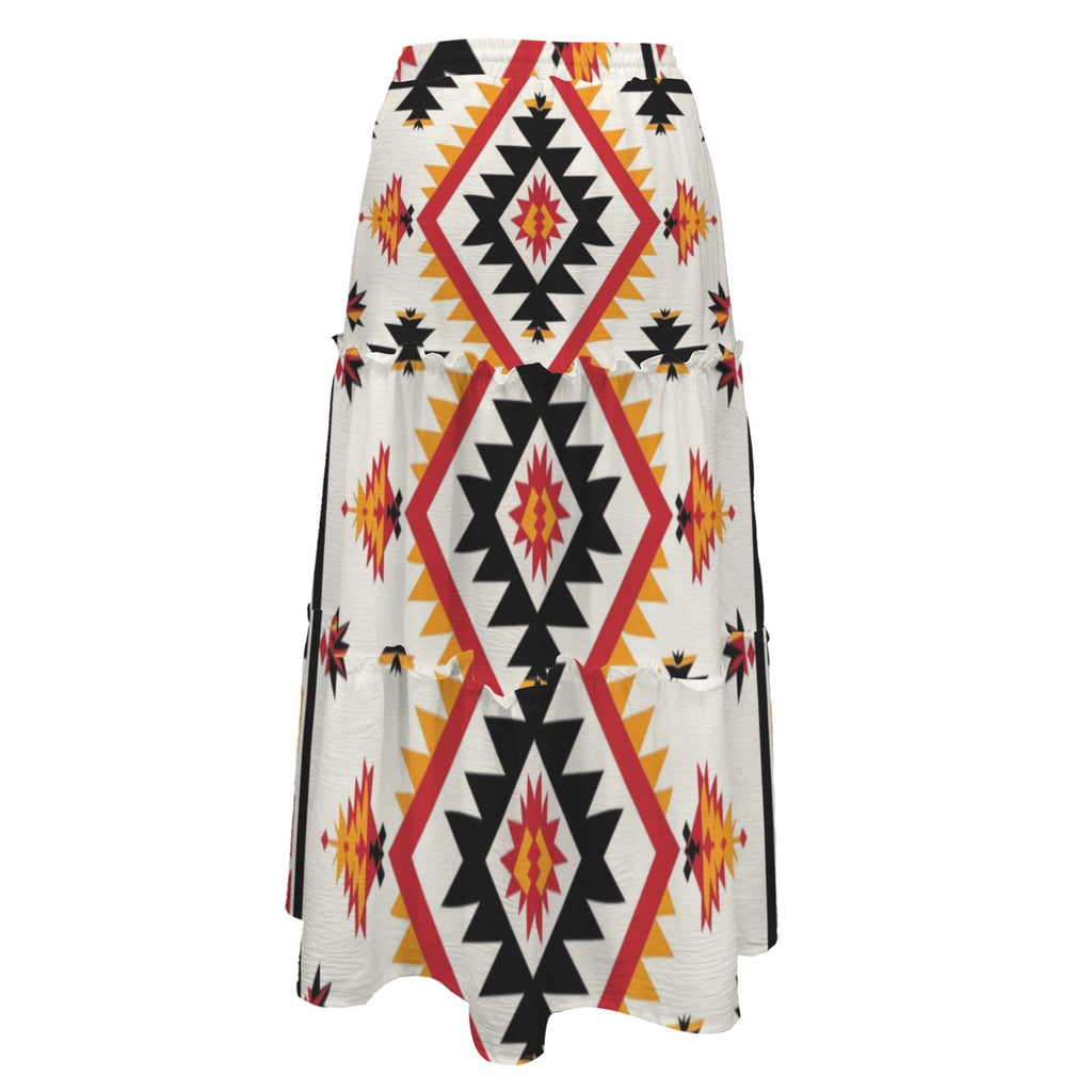 Baha Ranch San Antonio Aztec Tiered Prairie Maxi Skirt by Baha Ranch Western Wear - product image 5