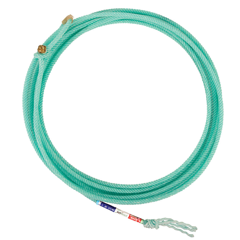 Classic Rope Powerline Lite Team Rope 30 Ft 3/8" 4 Strand Nylon Poly Blend Coretec Nylon Core for Accuracy & Wide Loop Control