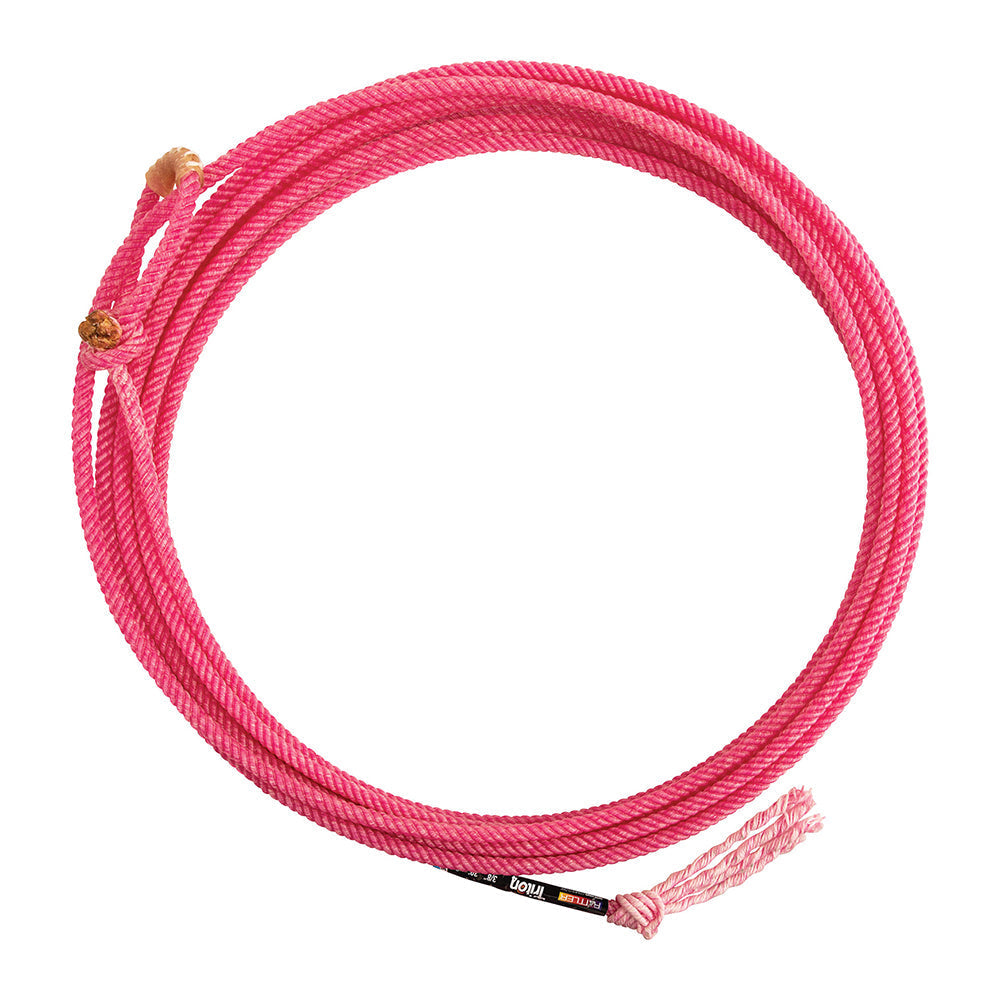 Rattler Triton 4-Strand Team Rope | Professional 30' Head Rope | High-Visibility Pink