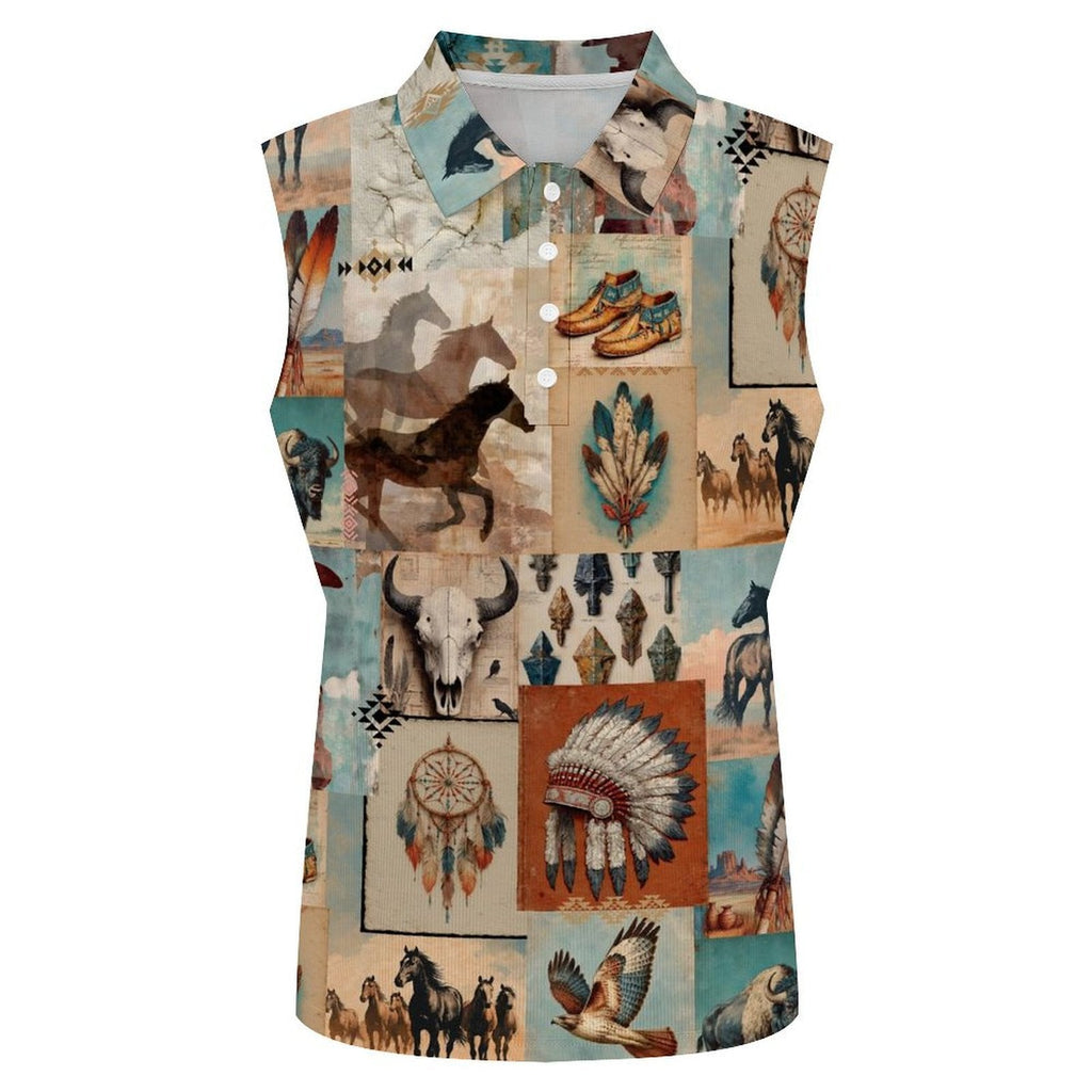 Baha Ranch Bohemian Dreams Sleeveless Polo Tank Top by Baha Ranch Western Wear - product image 3