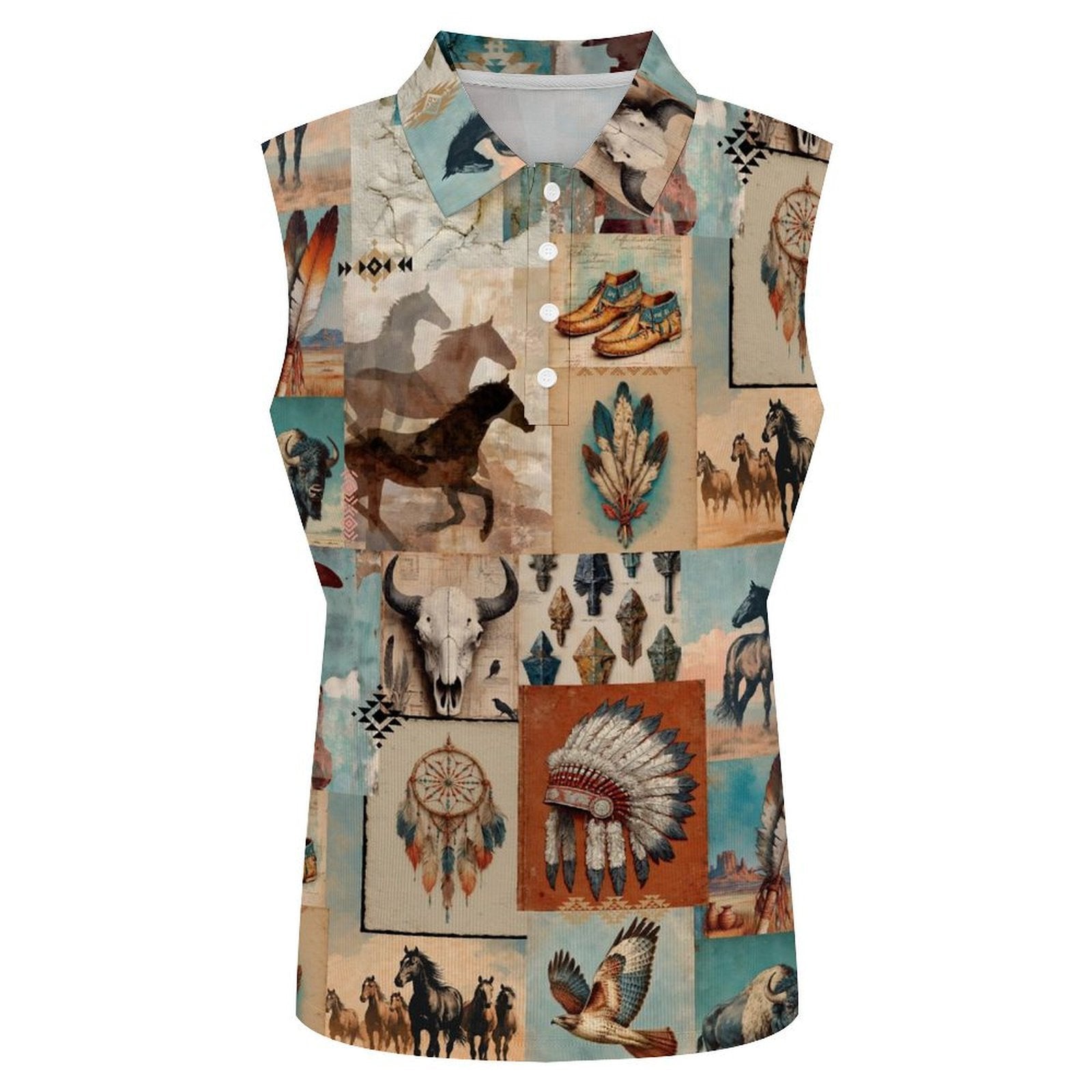 Baha Ranch Bohemian Dreams Sleeveless Polo Tank Top by Baha Ranch Western Wear - product image 3