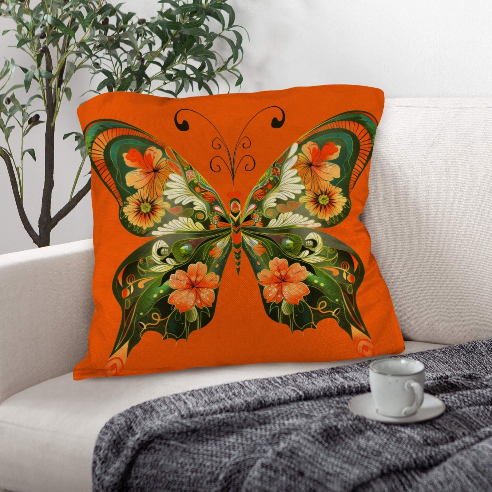 Baha Ranch Retro Floral Butterfly Pillow Case Made in America by Baha Ranch Western Wear - product image 2