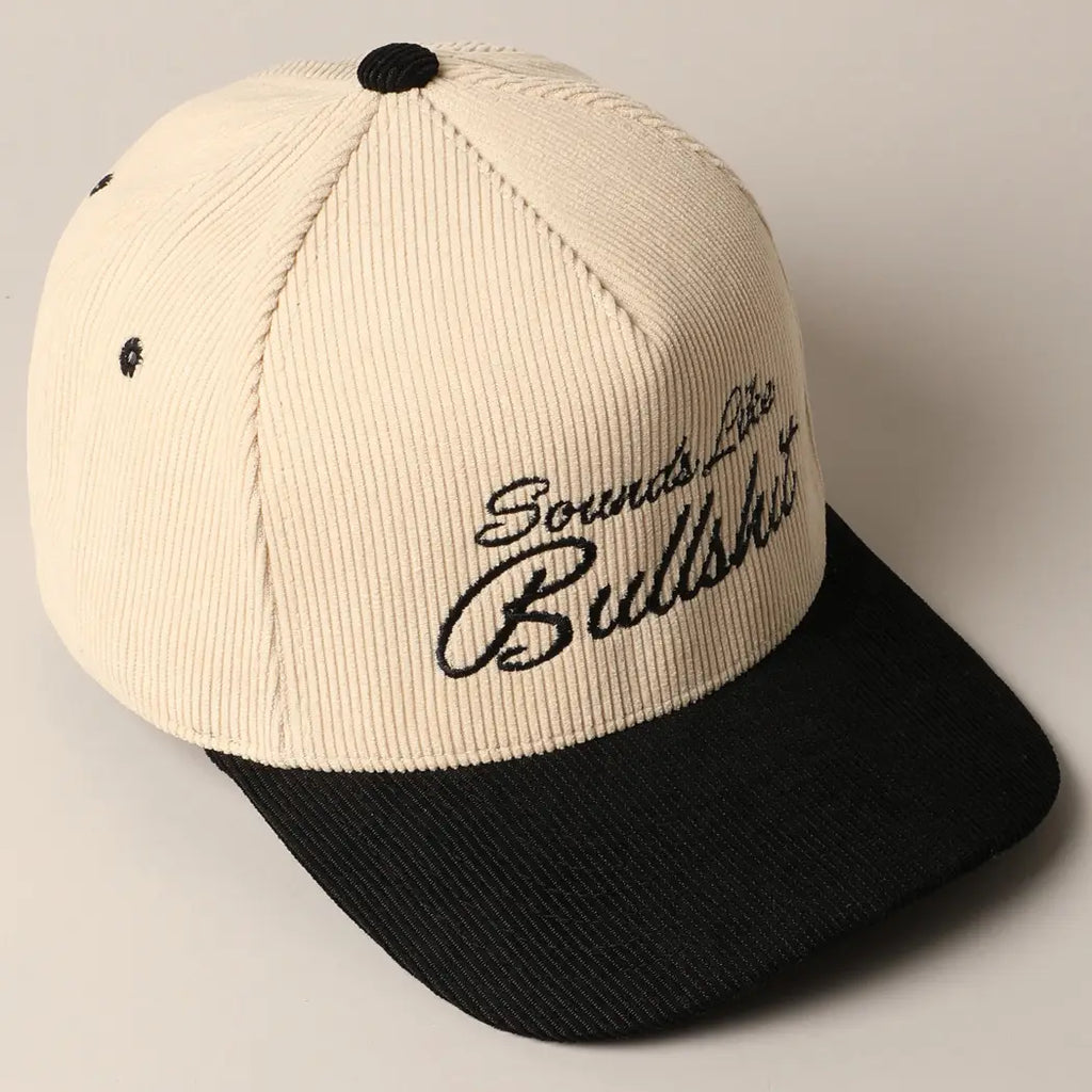 Sounds Like Bullshit Corduroy Trucker | Cap — view 3