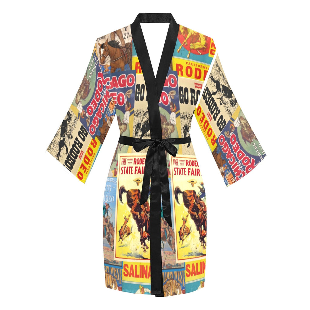 Baha Ranch Vintage Rodeo Poster Women's Lounge Kimono Robe by Baha Ranch Western Wear - product image 3