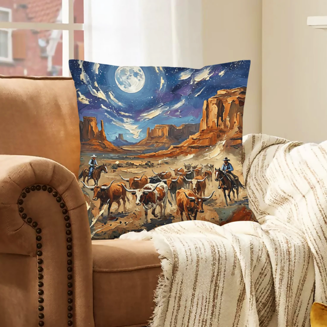 Baha Ranch Cattle Rancher Velvety Soft Pillow Case Made in America by Baha Ranch Western Wear