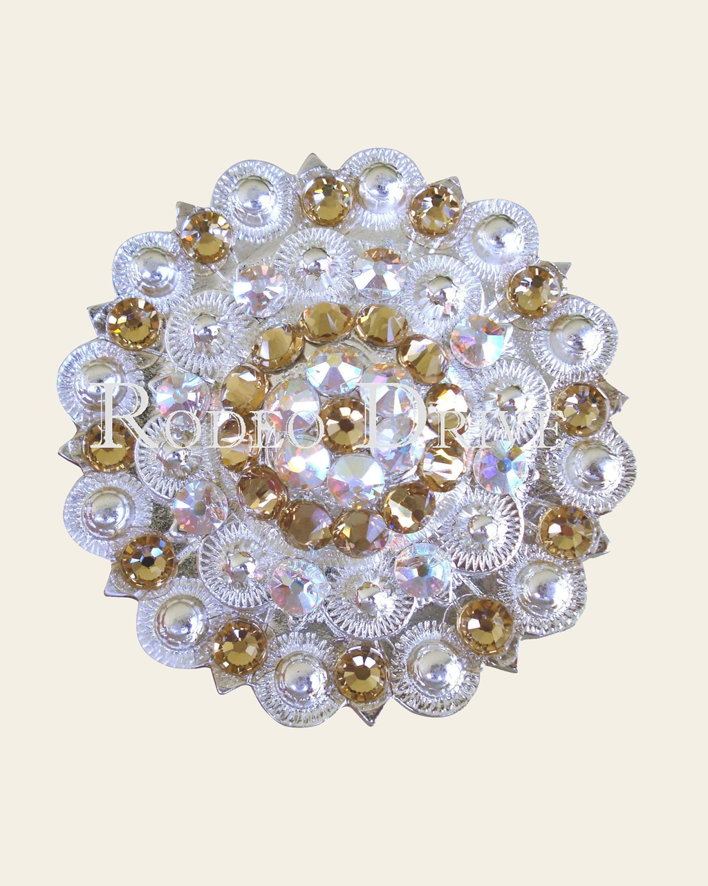 Champagne & AB Bright Silver Berry Jacket European Crystal on a warm cream background