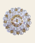 Champagne & AB Bright Silver Berry Jacket European Crystal on a warm cream background