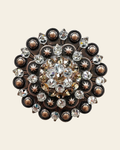 Champagne & Clear Copper Berry Jacket European Crystal on a warm cream background