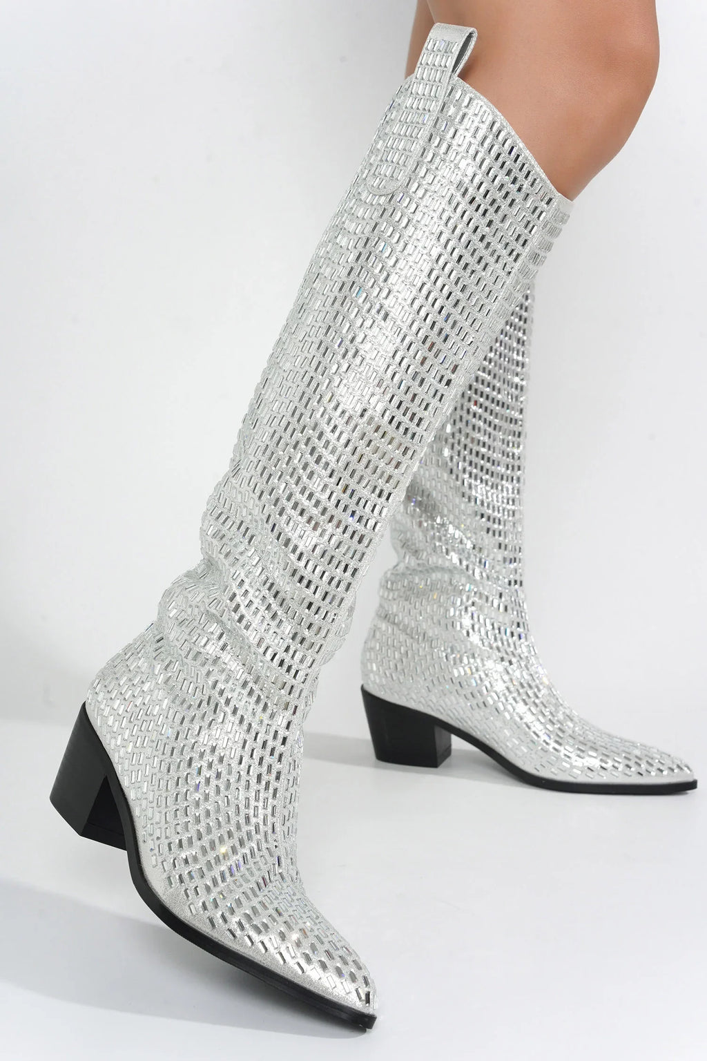 Blazing Boots - Blue or Silver - Cowgirl Sparkle Holiday Western by Baha Ranch Western Wear - product image 4