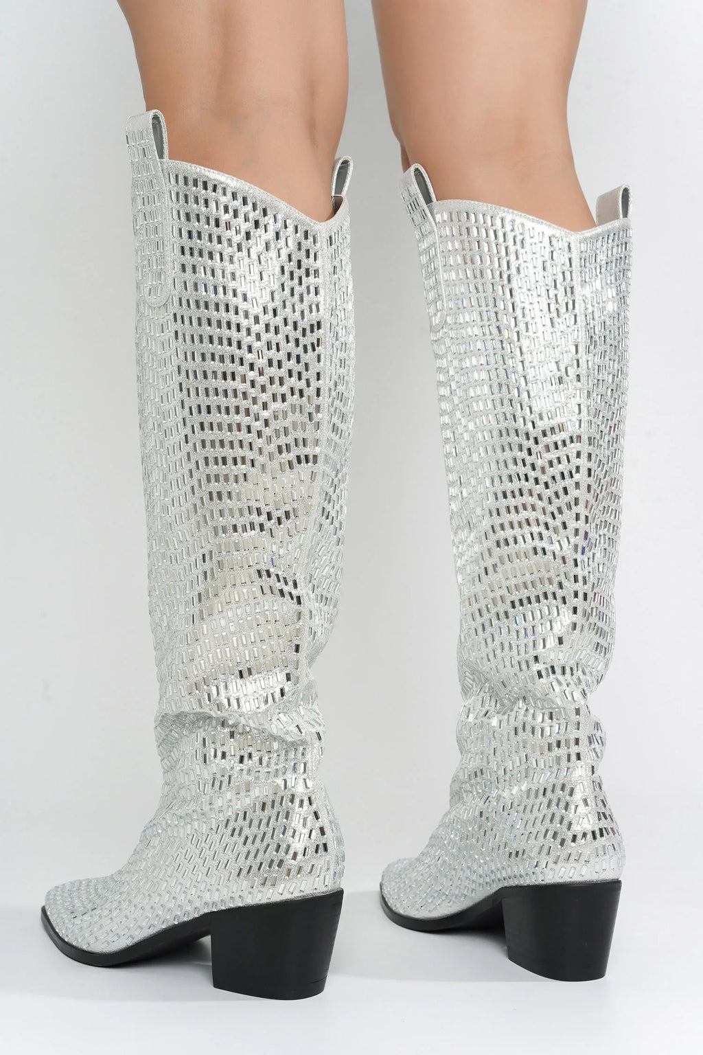 Blazing Boots - Blue or Silver - Cowgirl Sparkle Holiday Western by Baha Ranch Western Wear - product image 5