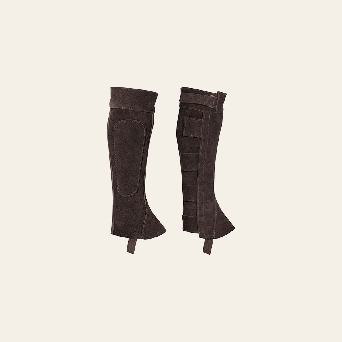 Child Medium Brown Half Suede Leather Chaps By Perris