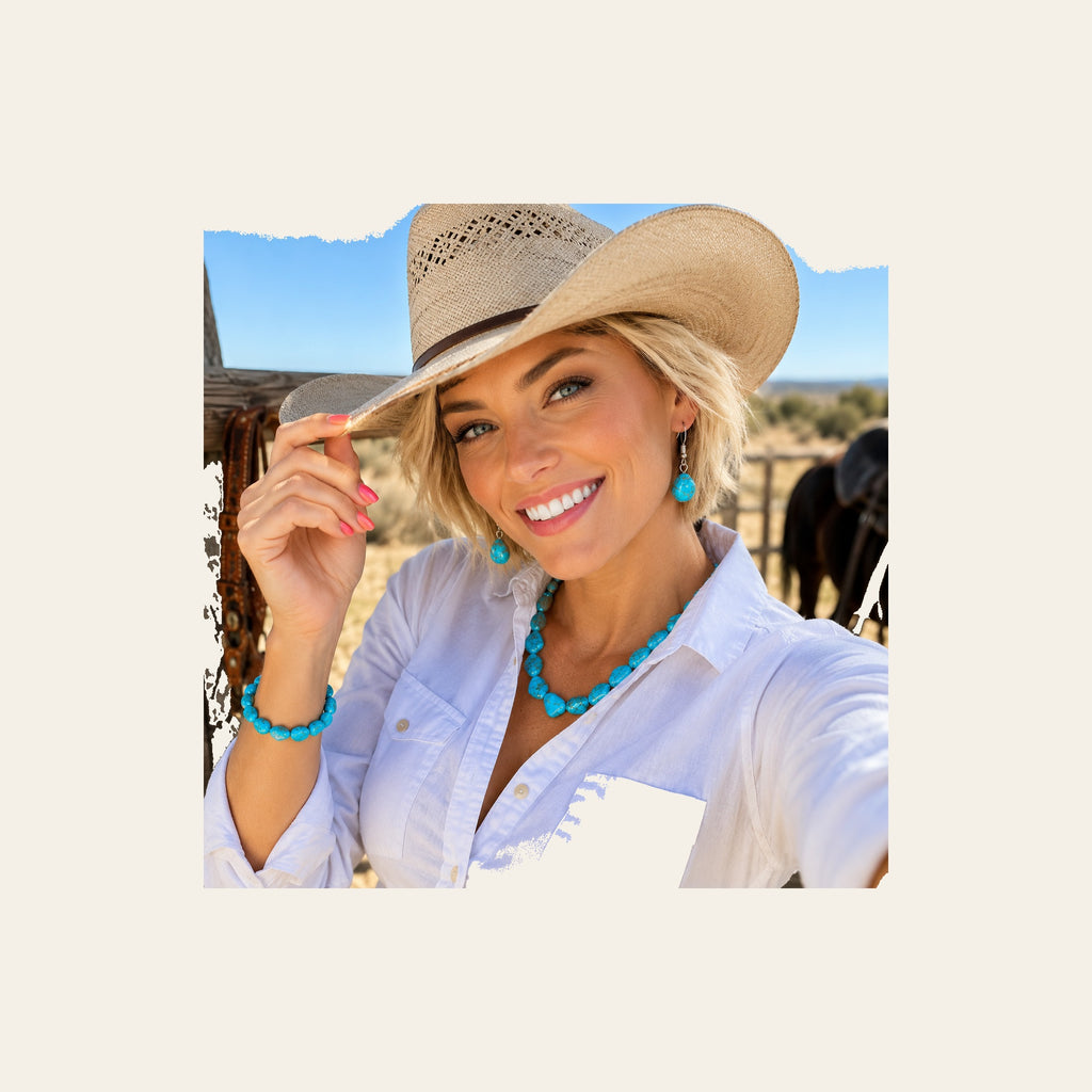 Chunky Fashion Turquoise Jewelry Set