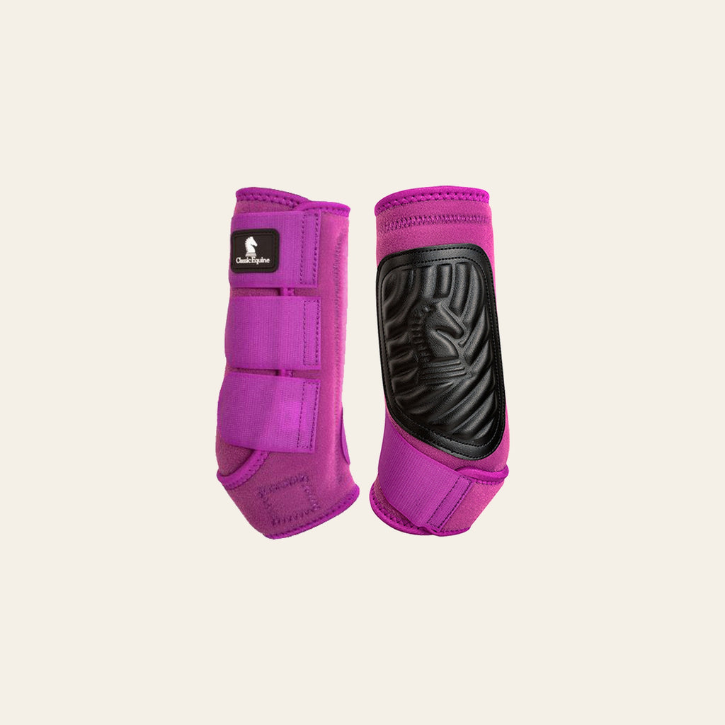 Classic Equine Horse Hind Sports Boots Fit Plum